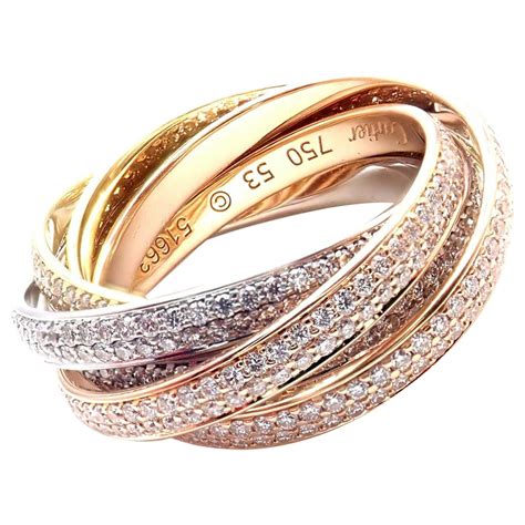 cartier band ring|cartier 3 rings in one.